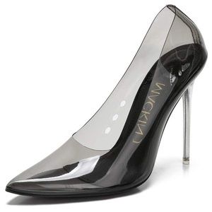 NIB MACKIN J Pointed Toe Transparent Pump, Size 10